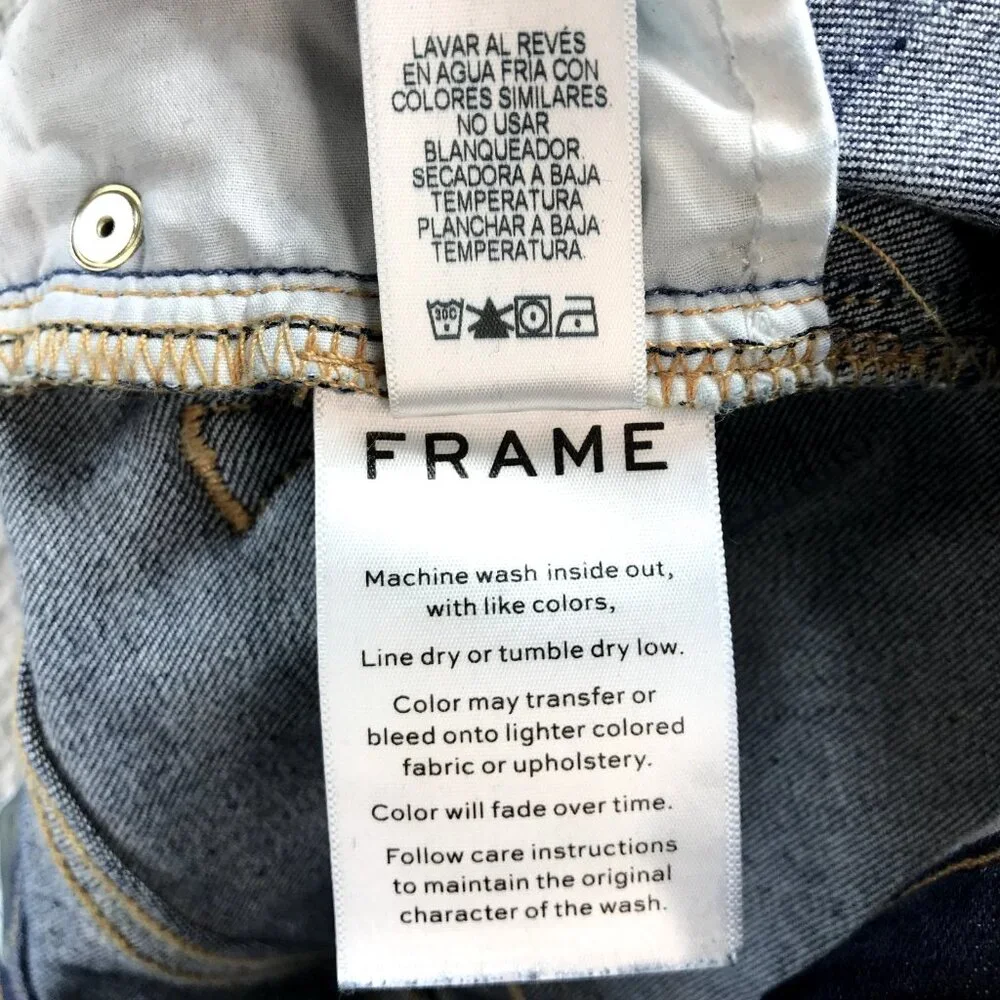 FRAME Womens Size 26 Le Skinny De Jeanne Queens Way Dark Wash Stretch Denim Jean